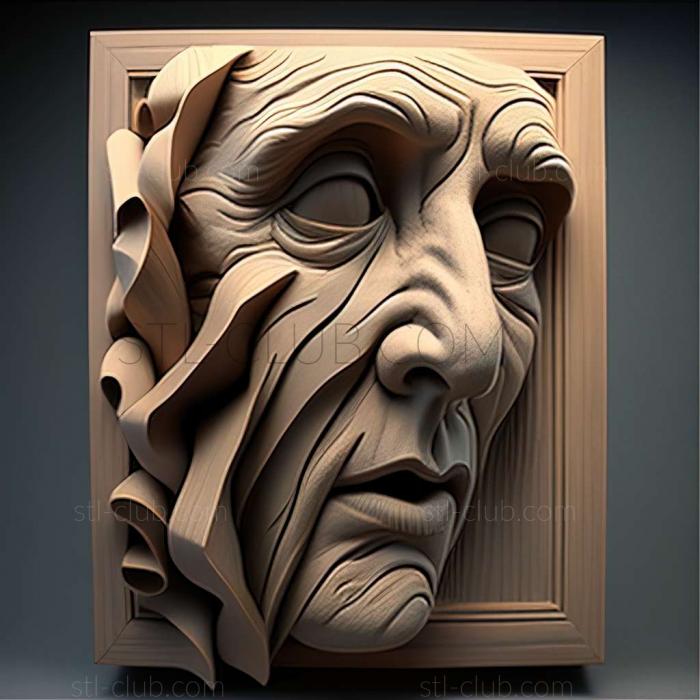 3D model Robert Brackman American artist (STL)